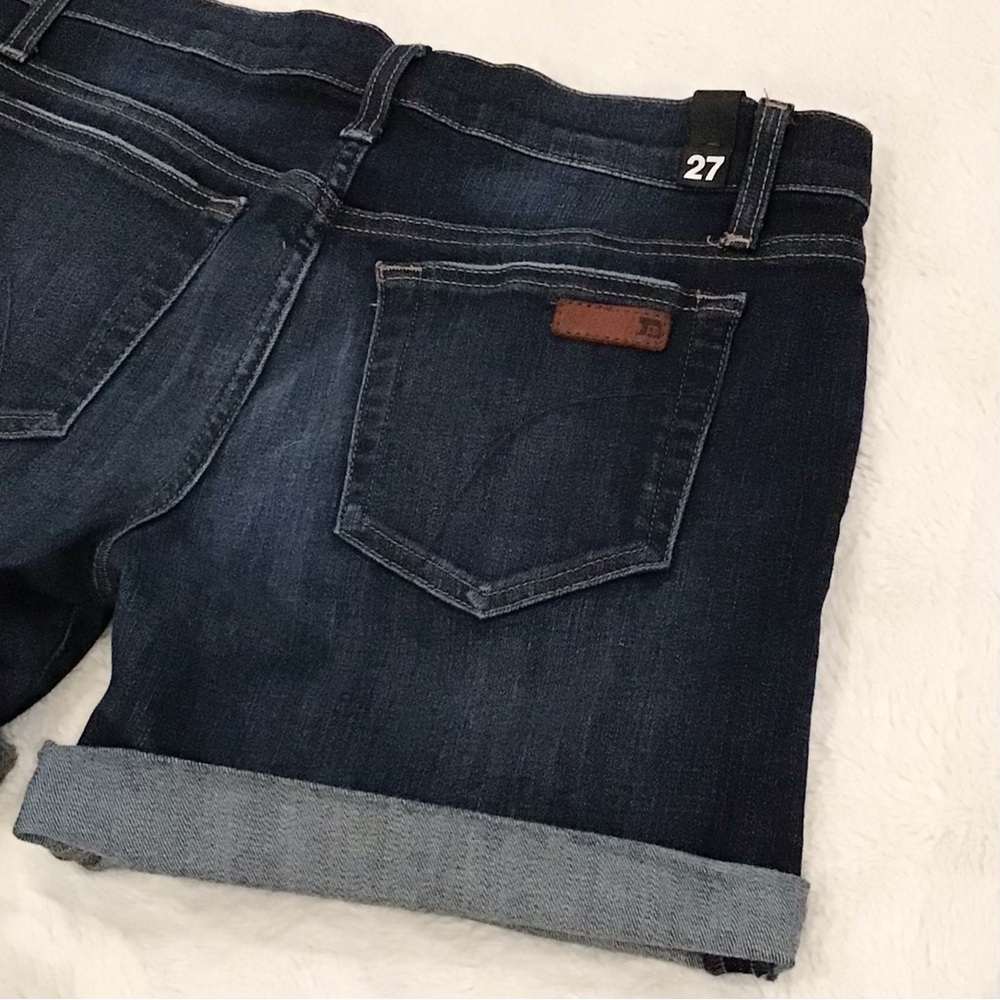 Joe’s Jeans 27 (US 4) Women's Denim Shorts Dark Blue Cuffed Monroe CRLMON4870 - Picture 5 of 10